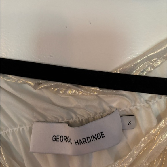 Georgia Hardinge Fossil Dress | Ivory Metallic | US 14 - Picture 10 of 10